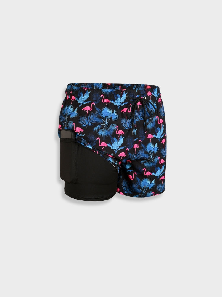 Men’s Swim Shorts – Relaxed Fit – Quick-Dry Breathable Blend – Mid-Thigh Length – Drawstring Waist Blue