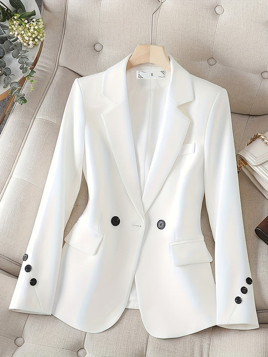 Tailored Single-Button Blazer for Women - Classique Chic