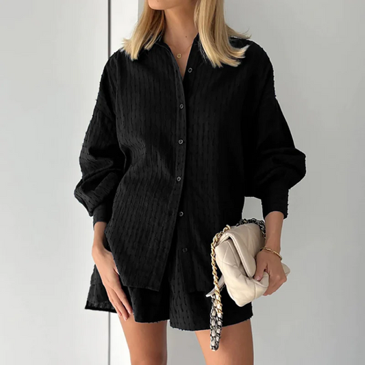 Women's Comfy 2-Piece Set - Effortless Chic, LoungeLux