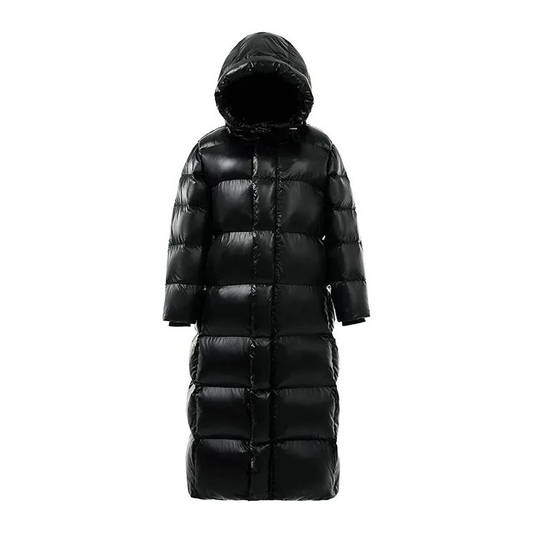 Women's Long Padded Winter Jacket Stylish & Warm - Phoebe Coat Black