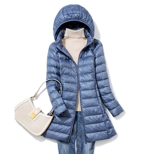 Women's Ultralight Winter Jacket Warm Breathable - WinterEase Blue