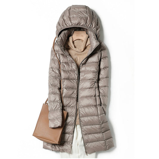 Women's Ultralight Winter Jacket Warm Breathable - WinterEase Champagne