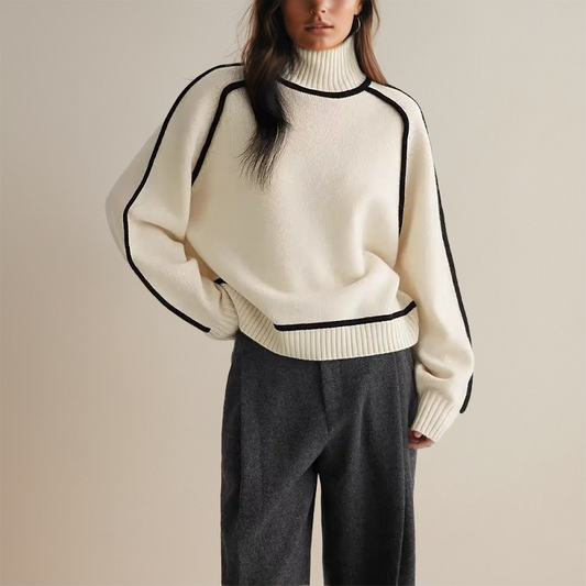 Women's Cozy Roll Collar Sweater - ComfortKnit