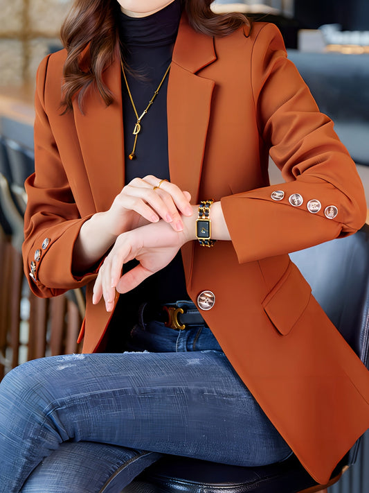 Tailored Single-Breasted Blazer for Women - ClassiCoat