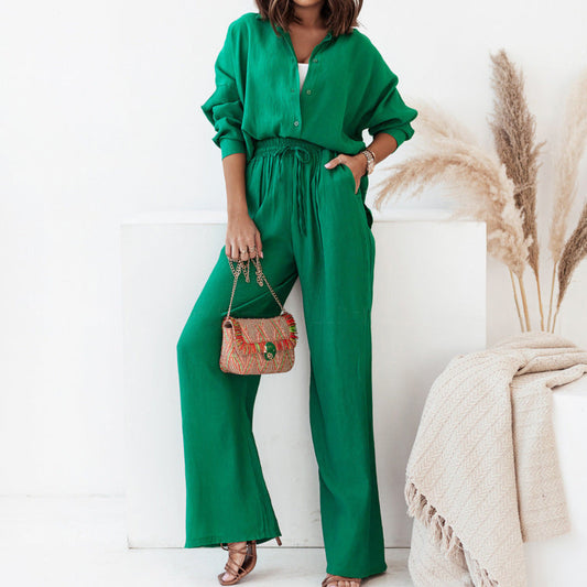 Women's 2-Piece Set Relaxed Fit - Effortless Chic Loungewear - StyleEase