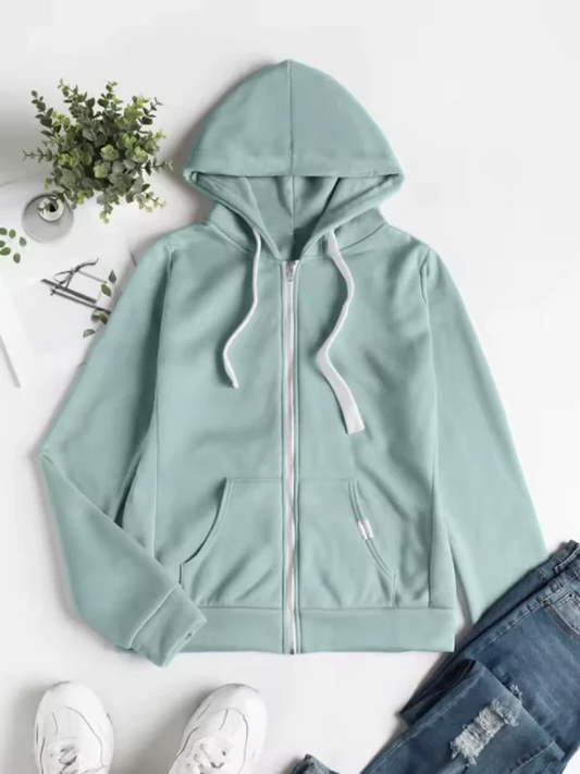 Women's Cotton Zip-Up Hoodie Soft & Cozy - ComfortZip