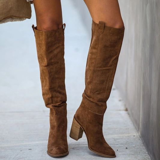 Women's Suede Over-the-Knee Boots - Effortless Style, UrbanStride