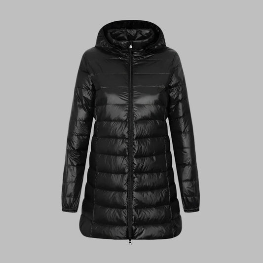 Women's Quilted Down Winter Jacket - Water-Resistant UrbanChic