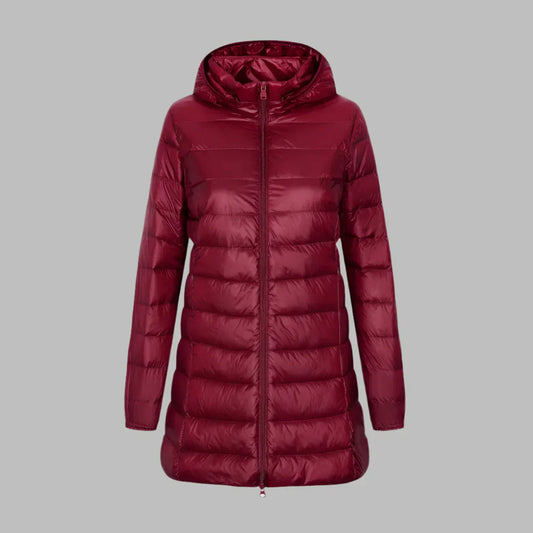 Women's Quilted Down Winter Jacket - Water-Resistant UrbanChic