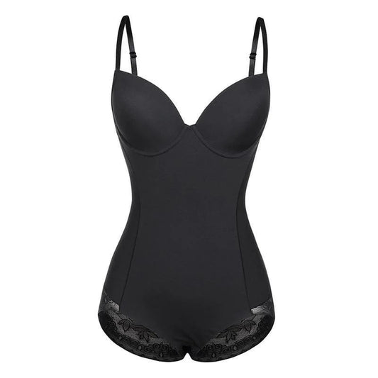 Women’s Shaping Bodysuit – Seamless Fit – Adjustable Straps – Built-In Bust Support Black