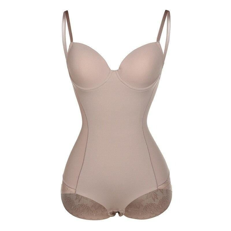 Women’s Shaping Bodysuit – Seamless Fit – Adjustable Straps – Built-In Bust Support Beige