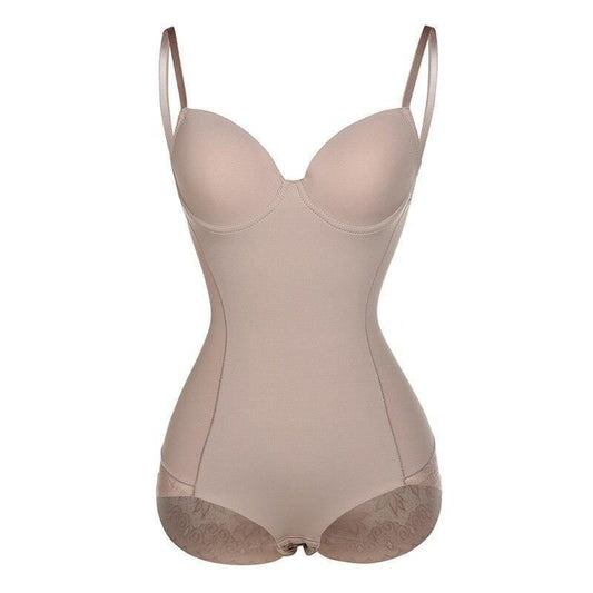 Women’s Shaping Bodysuit – Seamless Fit – Adjustable Straps – Built-In Bust Support Beige