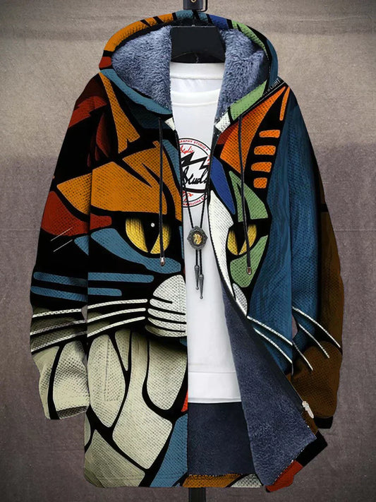Women's Lightweight Cat Pattern Jacket - PurrfectCoat Mehrfarbig
