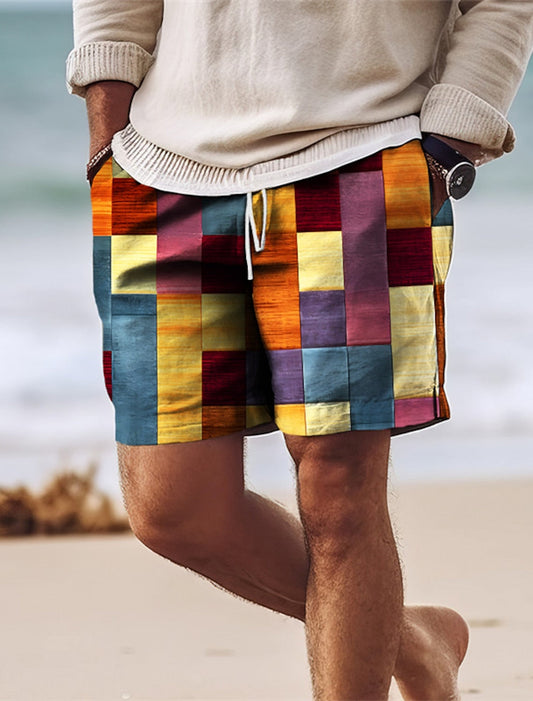 Men’s Swim Shorts – Quick Dry – Regular Fit – Mid-Thigh – Breathable Blend – Drawstring Waist Orange