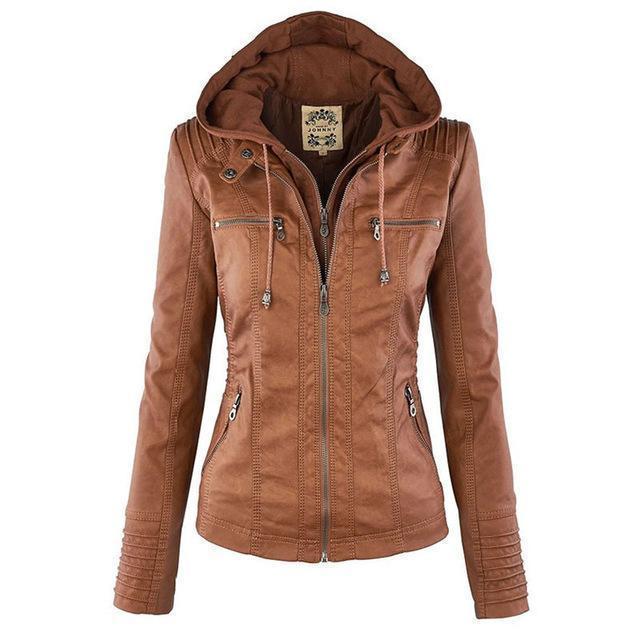 Edgy Women's Gothic Jacket - RebelSoul Light Brown