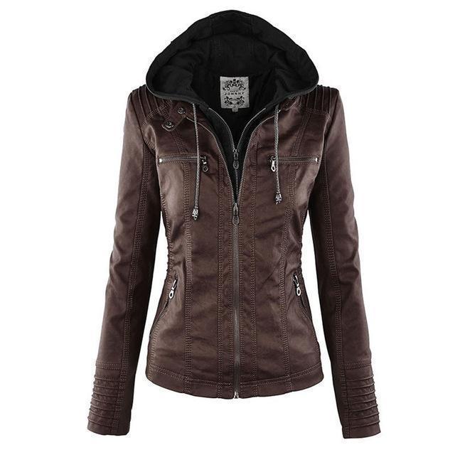 Edgy Women's Gothic Jacket - RebelSoul Brown