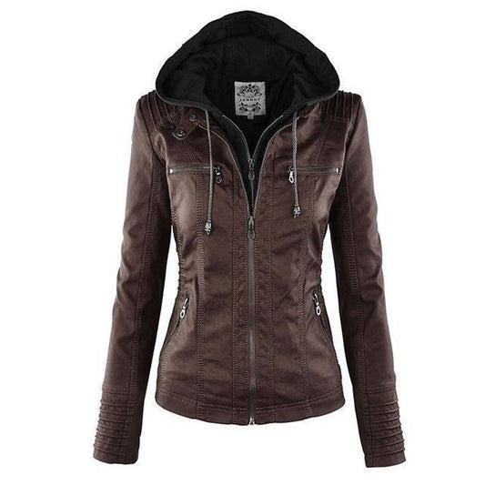 Edgy Women's Gothic Jacket - RebelSoul Brown