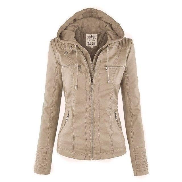 Edgy Women's Gothic Jacket - RebelSoul Khaki