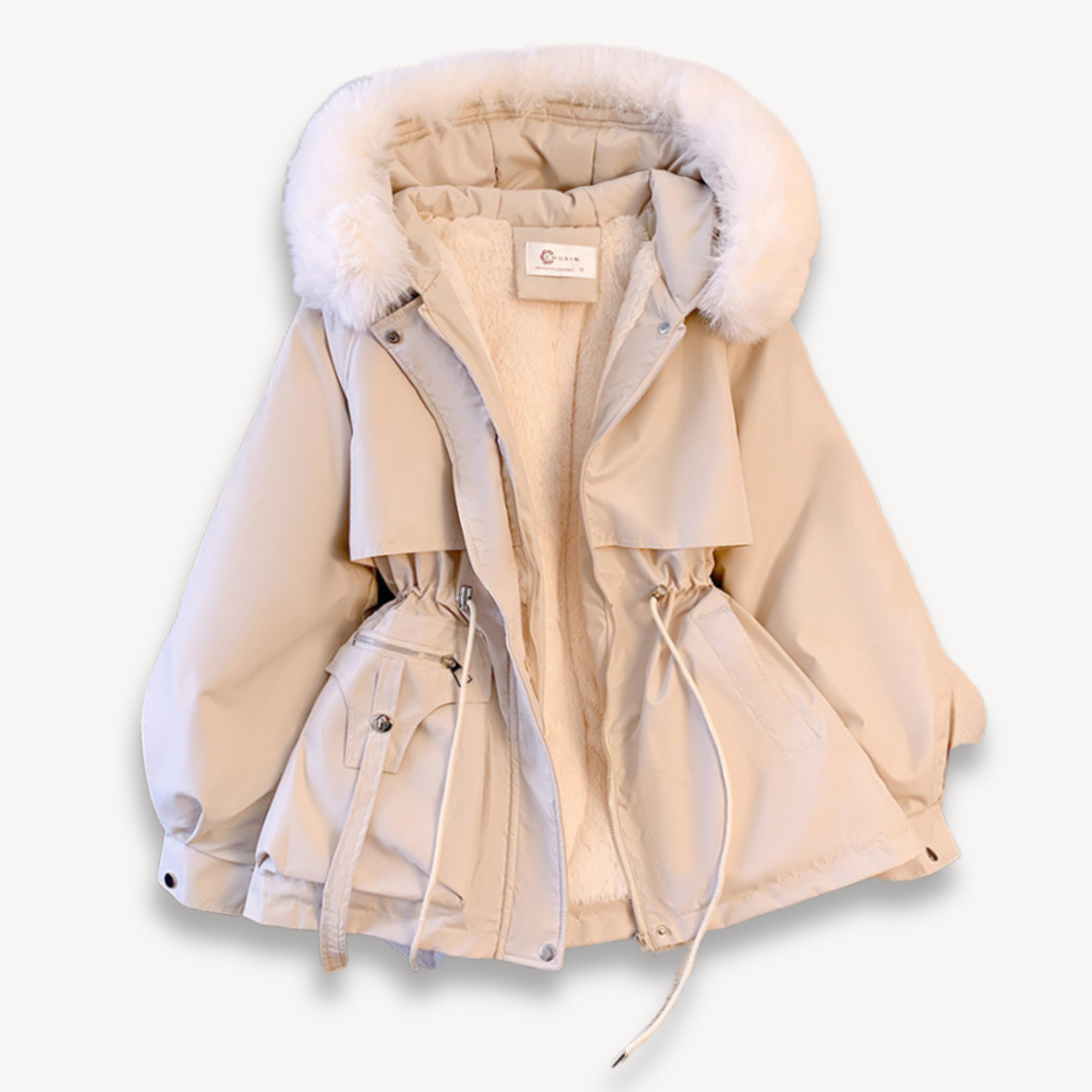 Women’s Parka Jacket – Water-Resistant – Faux Fur Lining – Hood – Adjustable Fit Pink